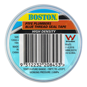 TAPE THREADSEAL BOSTON BLUE 12MM X 10M ROLL 208453 – Home Timber ...